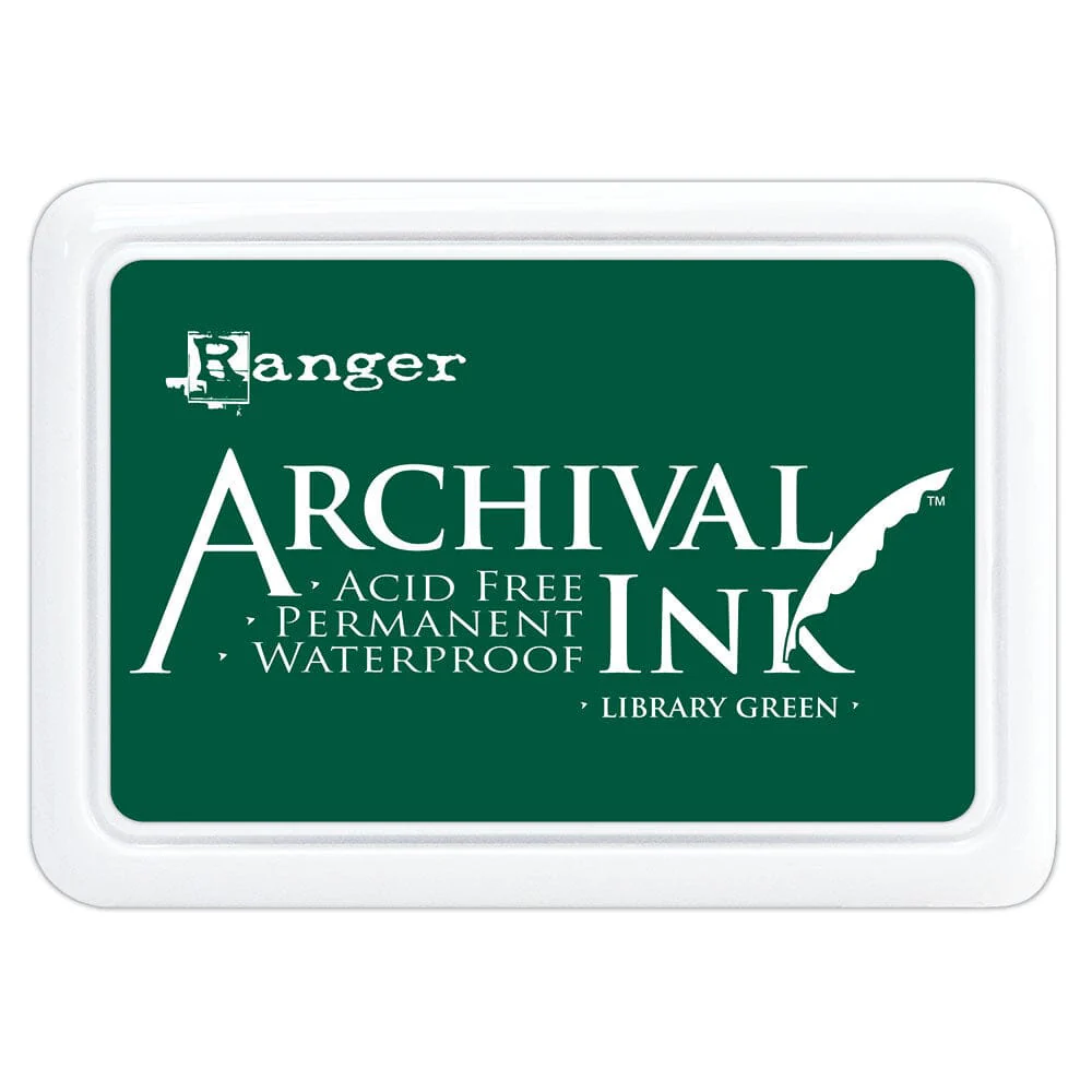 Ranger Archival 2.75"x4" Ink Pad - Library Green
