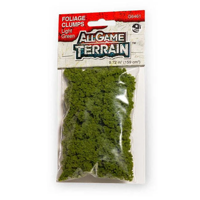 All Game Terrain - Ground Cover 9.72 cubic inches - Light Green Foliage Clumps