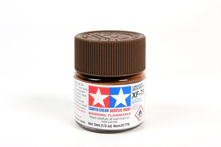 Tamiya Mini Acrylic 10 ml - XF-79 Linoleum Deck Brown Matte Finish