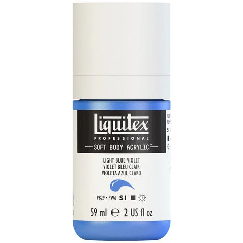 LIQUITEX PRO SOFT BODY 59ML BOTTLE LIGHT BLUE VIOLET