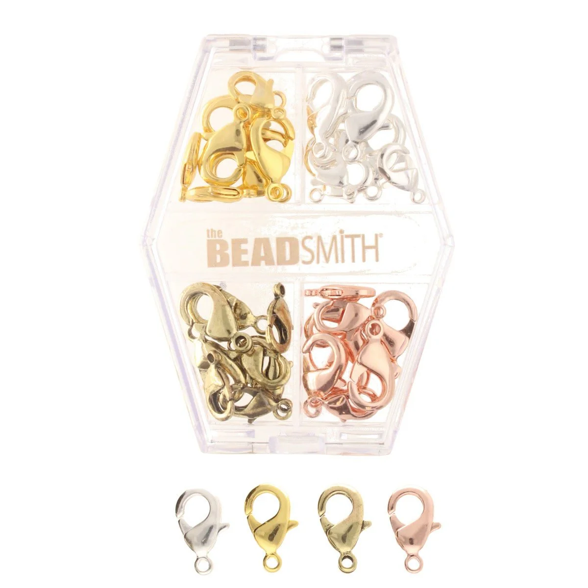 Jewelry Clasp Lobster Claw 32 Piece Assortment (4 each of 2 sizes in 4 colors) - Image 2