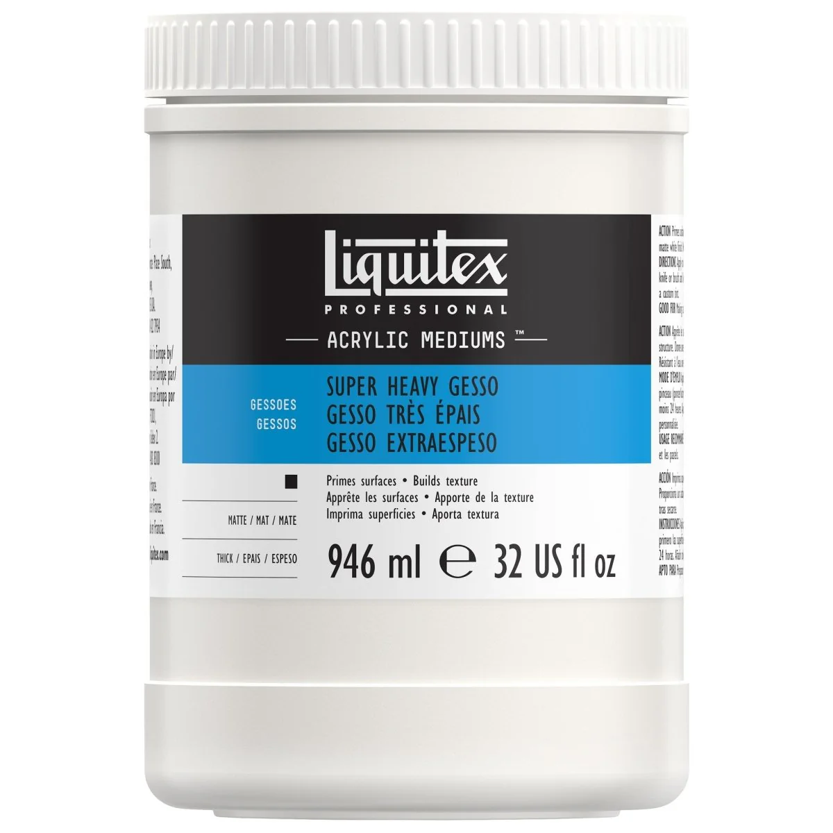 Liquitex Super Heavy Gesso 32 oz (946 ml)
