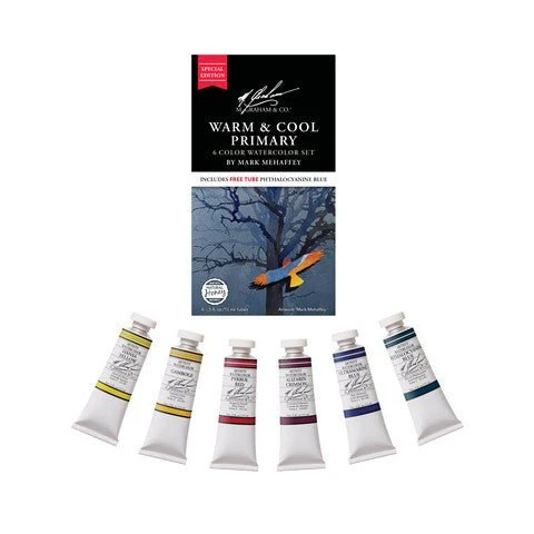 M. Graham Special Edition Watercolor Warm/Cool Primary 6 Color Set