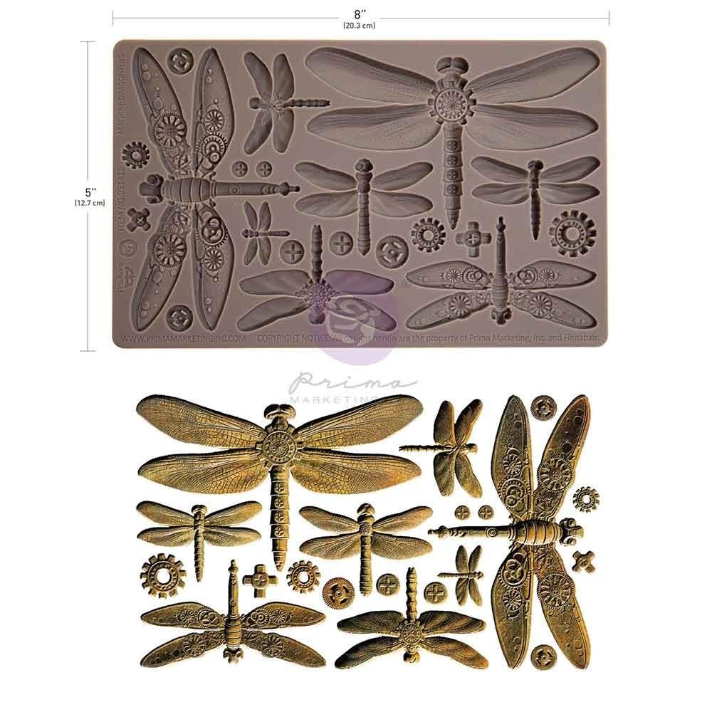 Finnabair Decor Silicone Molds 5"x8"x8mm - Machine Dragonflies - Image 2