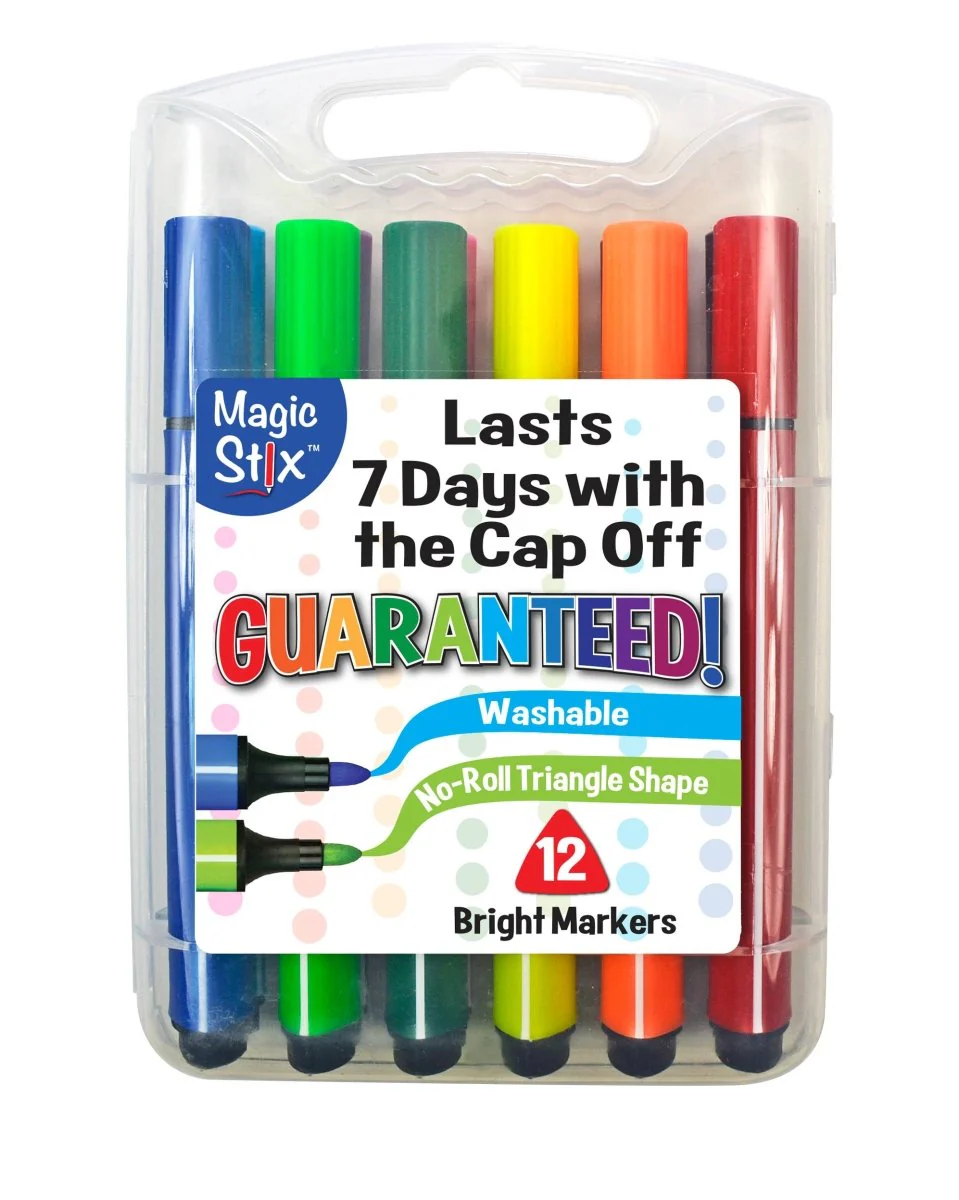 Magic Tri Stix 12 Color - Cap Off for 7 Days TPG-395