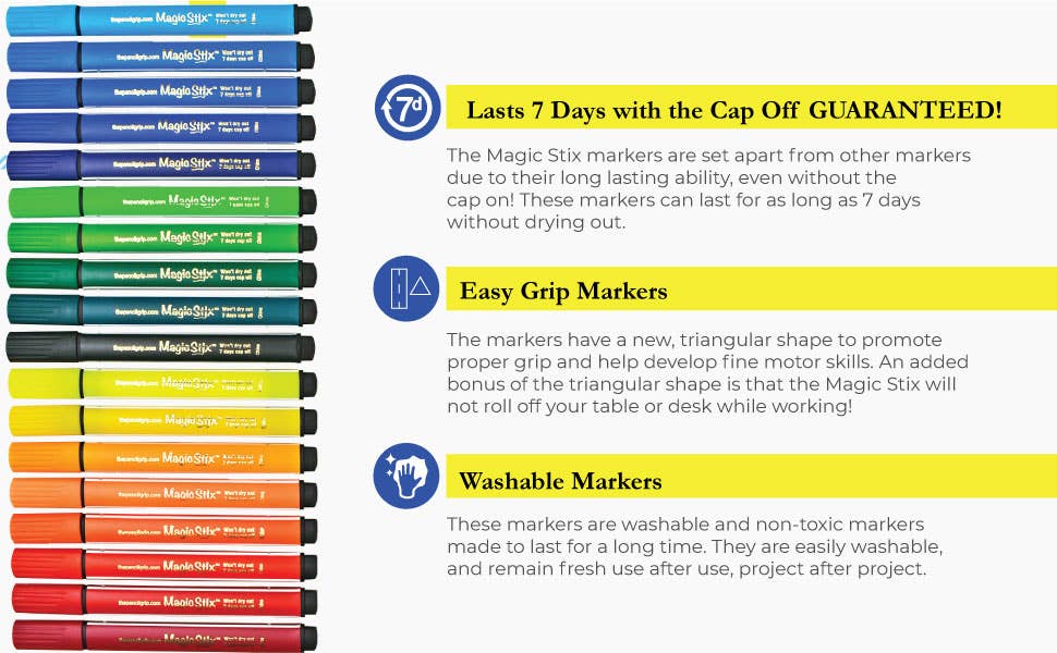 Magic Tri Stix 12 Color - Cap Off for 7 Days TPG-395 - Image 4