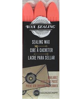 Manuscript Traditional Sealing Wax Sticks with Wick - 3 Pack - Peach