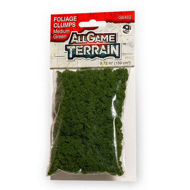All Game Terrain  - Ground Cover 9.72 cubic inches - Medium Green Foliage Clumps