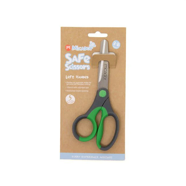 Micador Jr. Safe Scissors - Left-Handed - Green