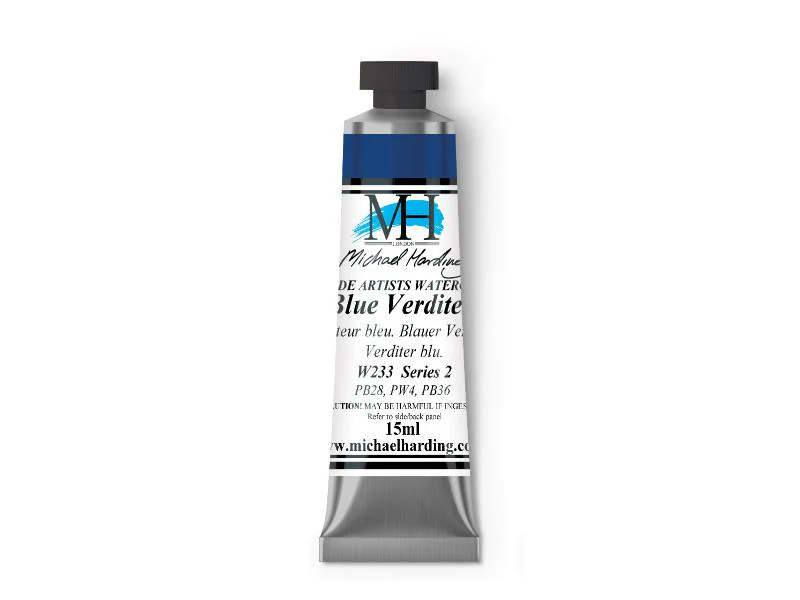 Michael Harding Artists Watercolor 15ml - Blue Verditer - Image 2