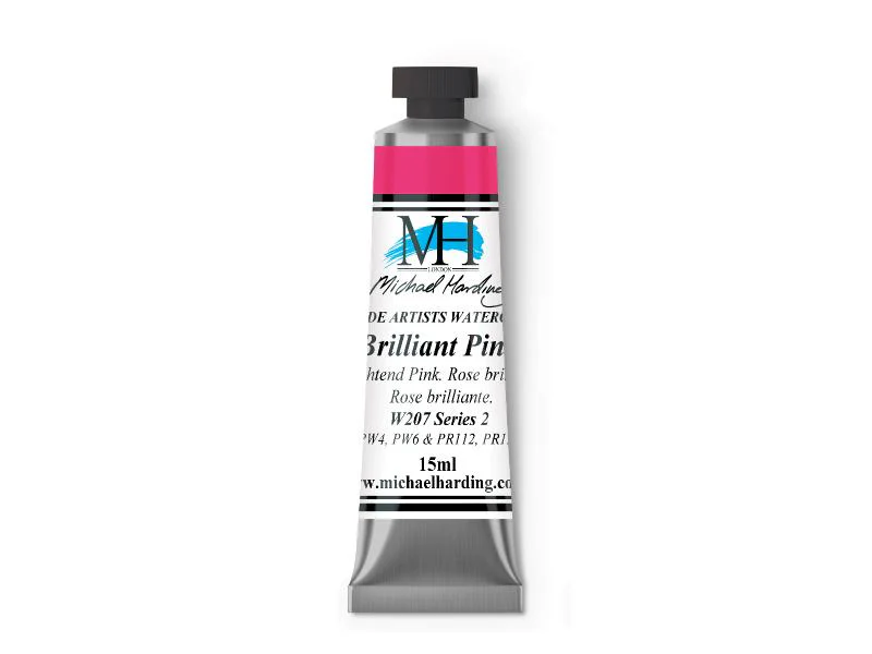 Michael Harding Artists Watercolor 15ml - Brilliant Pink - Image 2