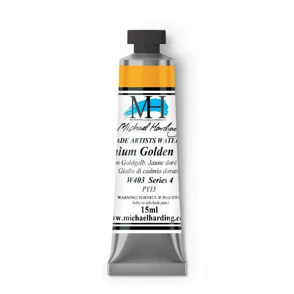Michael Harding Artists Watercolor 15ml - Cadmium Golden Yellow - Image 2