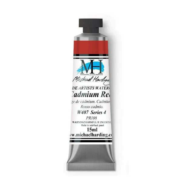 Michael Harding Artists Watercolor 15ml - Cadmium Red - Image 2