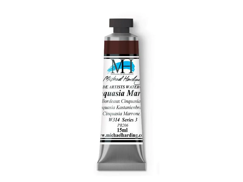 Michael Harding Artists Watercolor 15ml - Cinquasia Maroon - Image 2