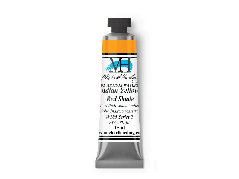 Michael Harding Artists Watercolor 15ml - Indian Yellow Red Shade - Image 2