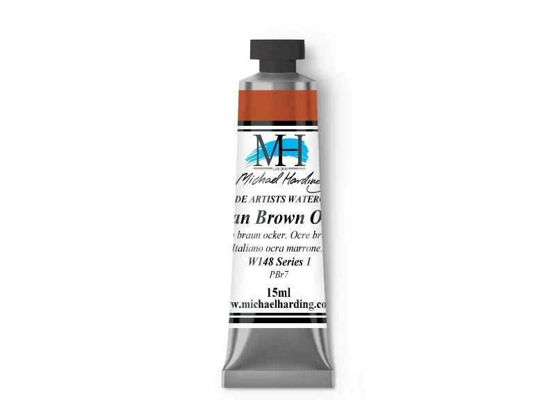 Michael Harding Artists Watercolor 15ml - Italian Brown Ochre - Image 2