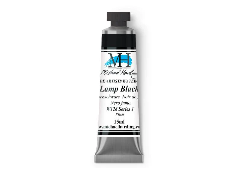 Michael Harding Artists Watercolor 15ml - Lamp Black - Image 2