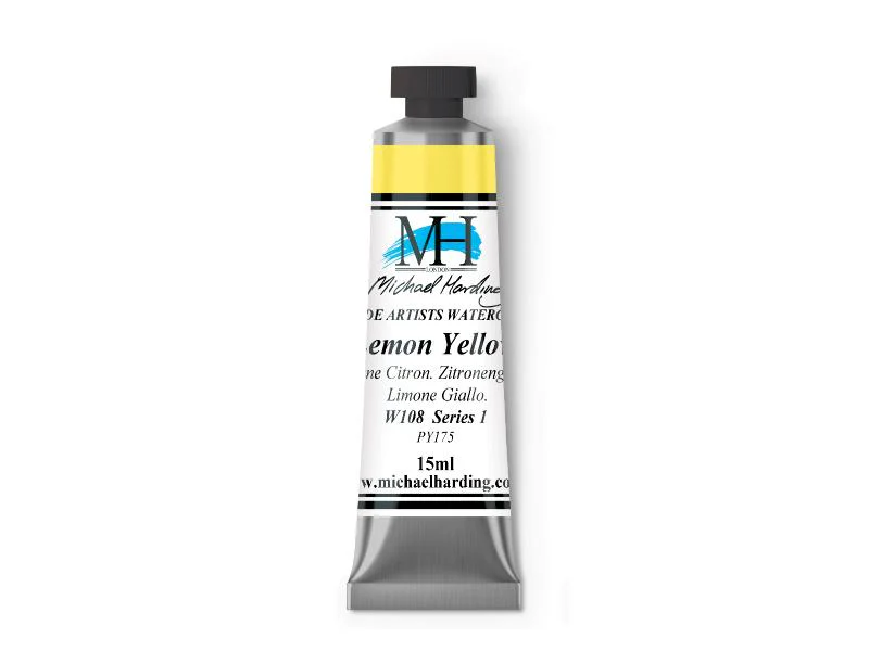 Michael Harding Artists Watercolor 15ml - Lemon Yellow - Image 2