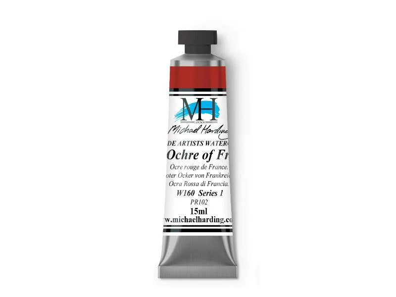 Michael Harding Artists Watercolor 15ml - Red Ochre of France - Image 2
