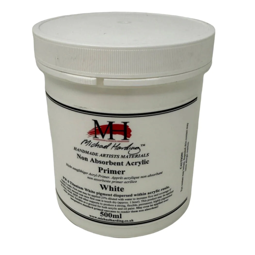 Michael Harding Non-Absorbent Acrylic Primer - White 500ml