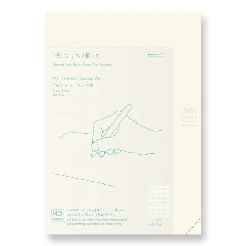Midori A5 (8.3" x 5.9" x 0.4") 368 page Journal - Dot grid - 1 day 1 page
