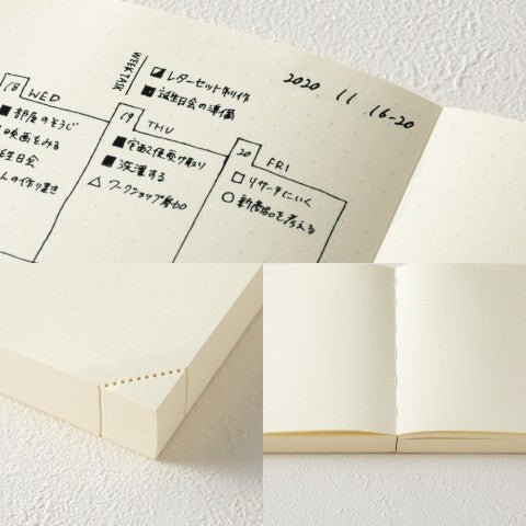 Midori A5 (8.3" x 5.9" x 0.4") 368 page Journal - Dot grid - 1 day 1 page - Image 2