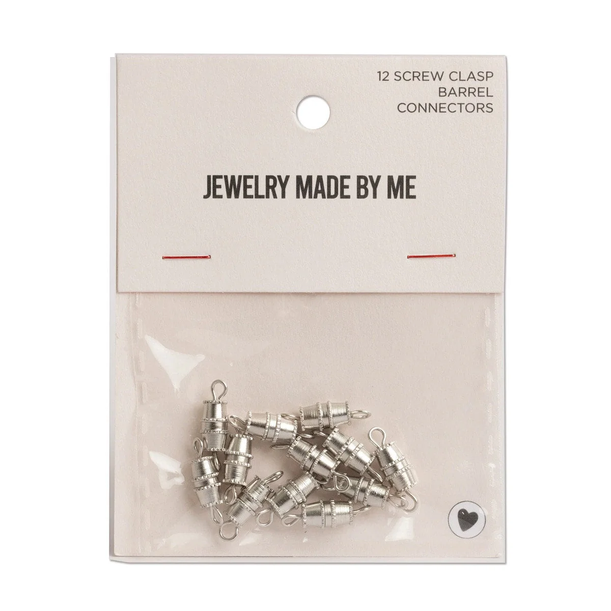 Jewelry Made By Me Screw Clasps - Silver Colored - Pack of 12
