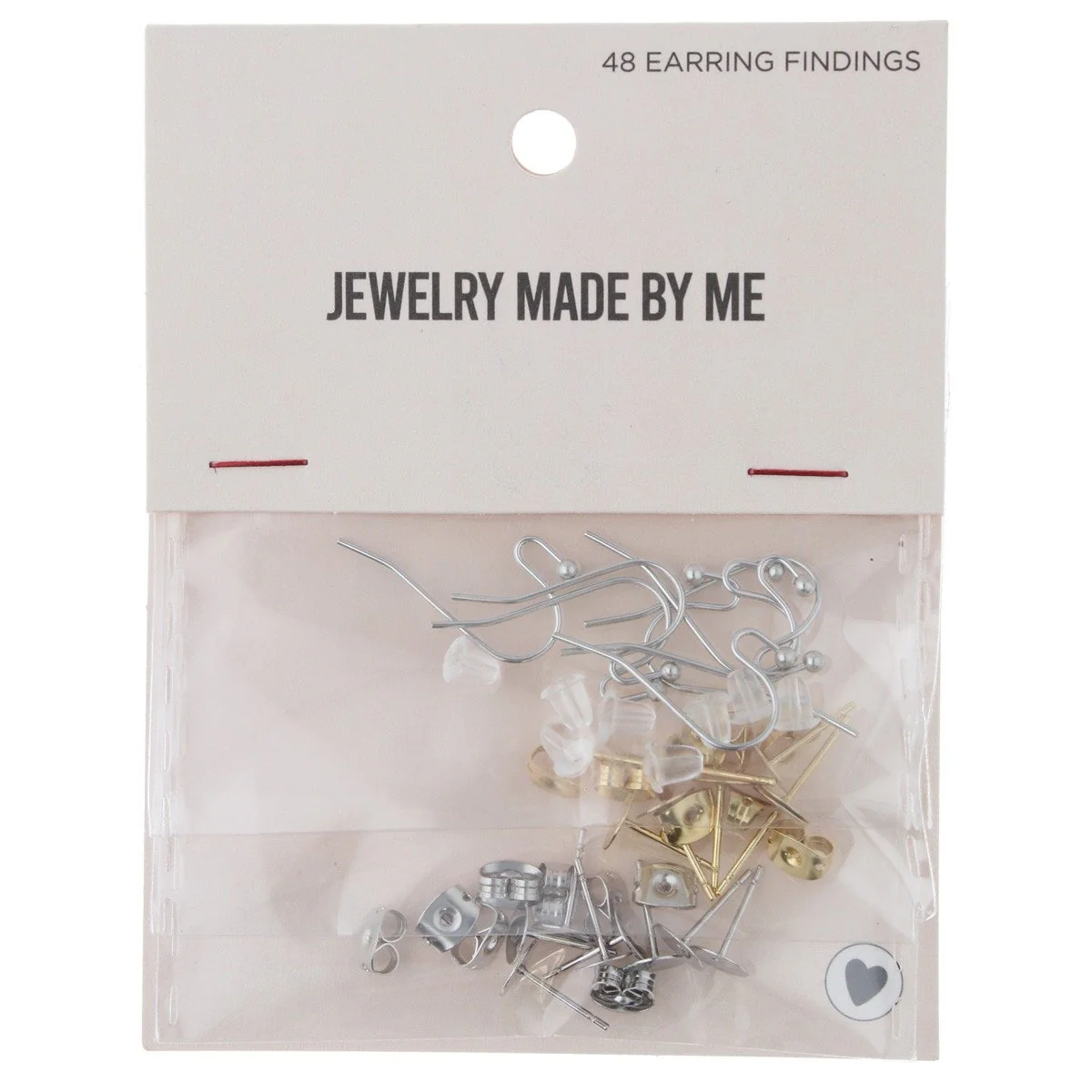 Jewelry Made By Me Earring Posts and Hooks - 48 Piece