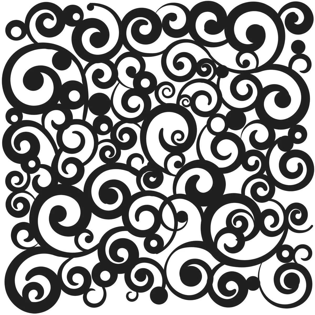 Crafters Workshop Stencil 6X6 - Cosmic Swirl