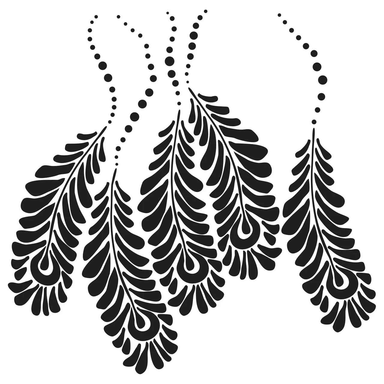 Crafters Workshop Stencil 6X6 - Peacock Feathers