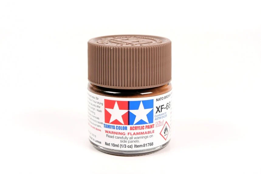 Tamiya Mini Acrylic 10 ml - XF-68 NATO Brown Matte Finish