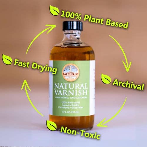 Natural Earth Paint - Natural Varnish - 8 oz - Image 3