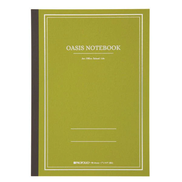 ProFolio Oasis Notebook B5 Large 7" x 9.9" - Avocado