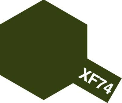 Tamiya Mini Acrylic 10 ml - XF-74 Olive Drab (JGSDF) Matte Finish - Image 2