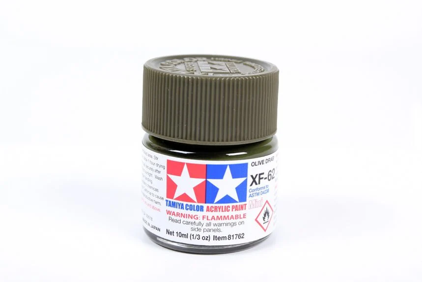 Tamiya Mini Acrylic 10 ml - XF-62 Olive Drab Matte Finish