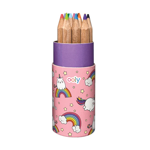 OOLY - Draw 'n' Doodle Mini Colored Pencils + Sharpener - Set of 12 - Image 3