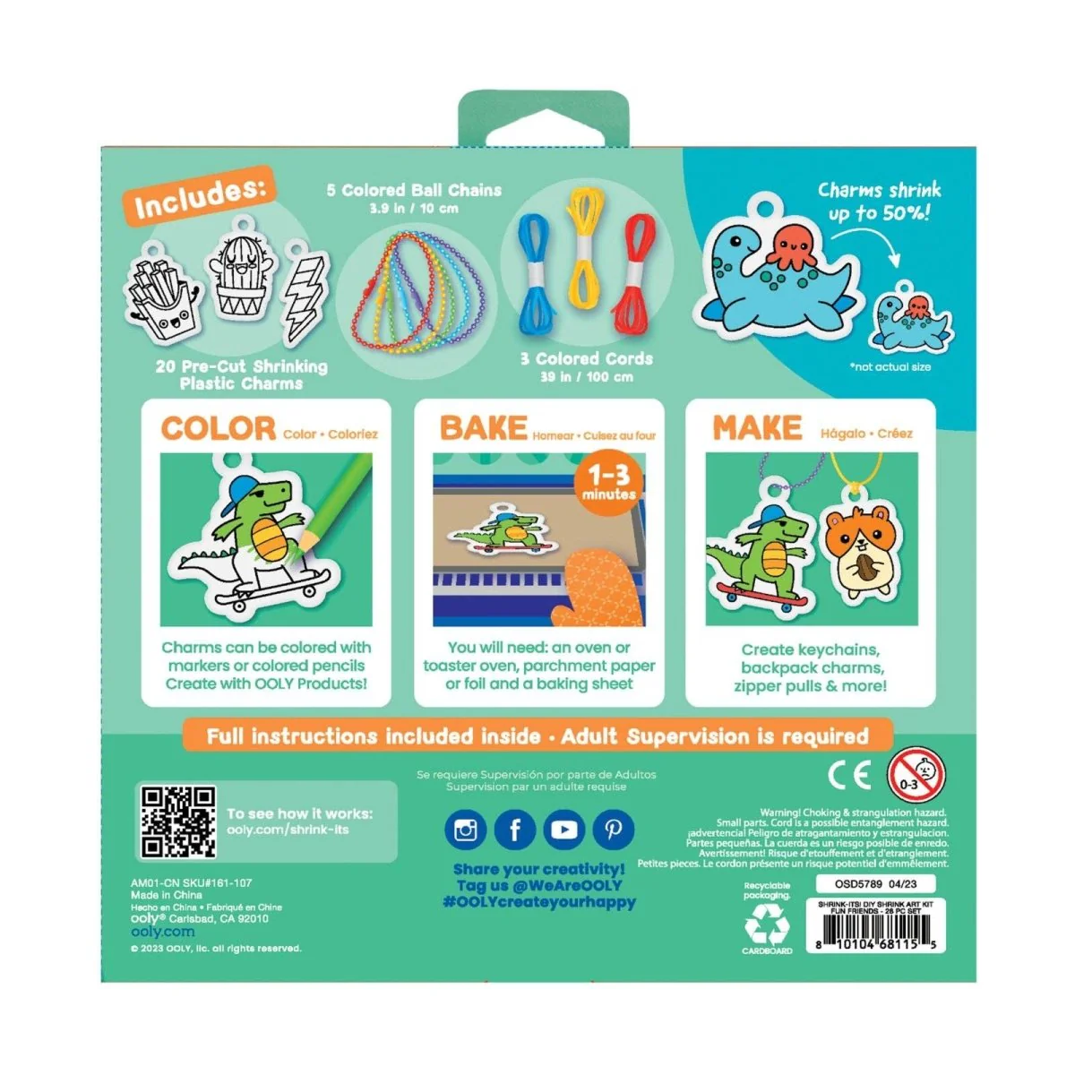 OOLY - Shrink-Its! D.I.Y. Shrink Art Kit - Fun Friends - Image 2