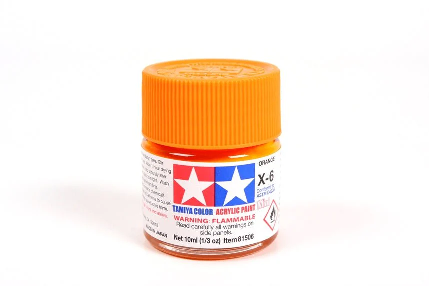 Tamiya Mini Acrylic 10 ml - X-6 Orange Gloss Finish