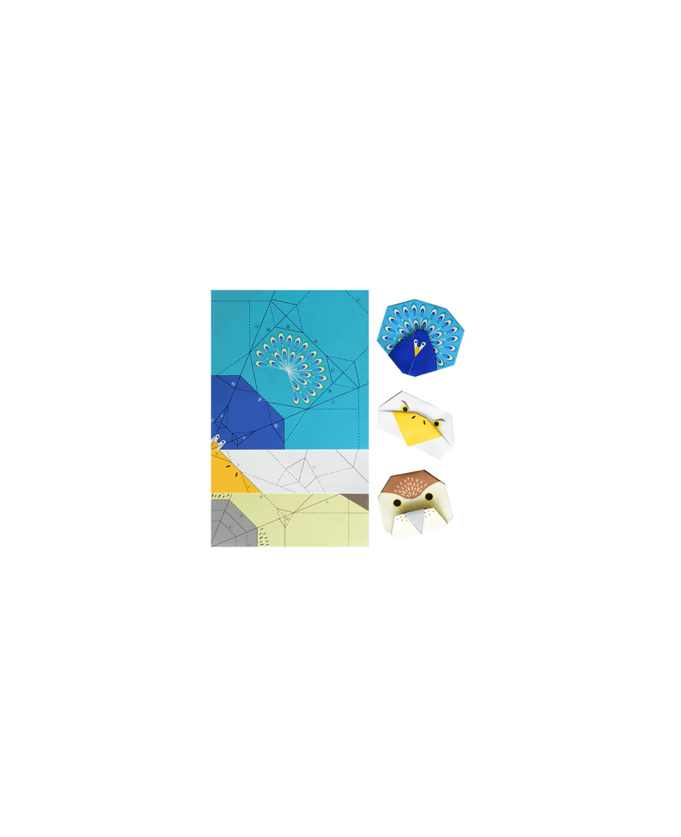 Origami FBN Finger Puppets Birds 3 Birds 12 Sheets - Image 2