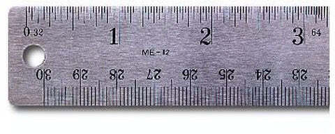 Pacific Arc Stainless Steel Ruler w/Cork Back - 18"