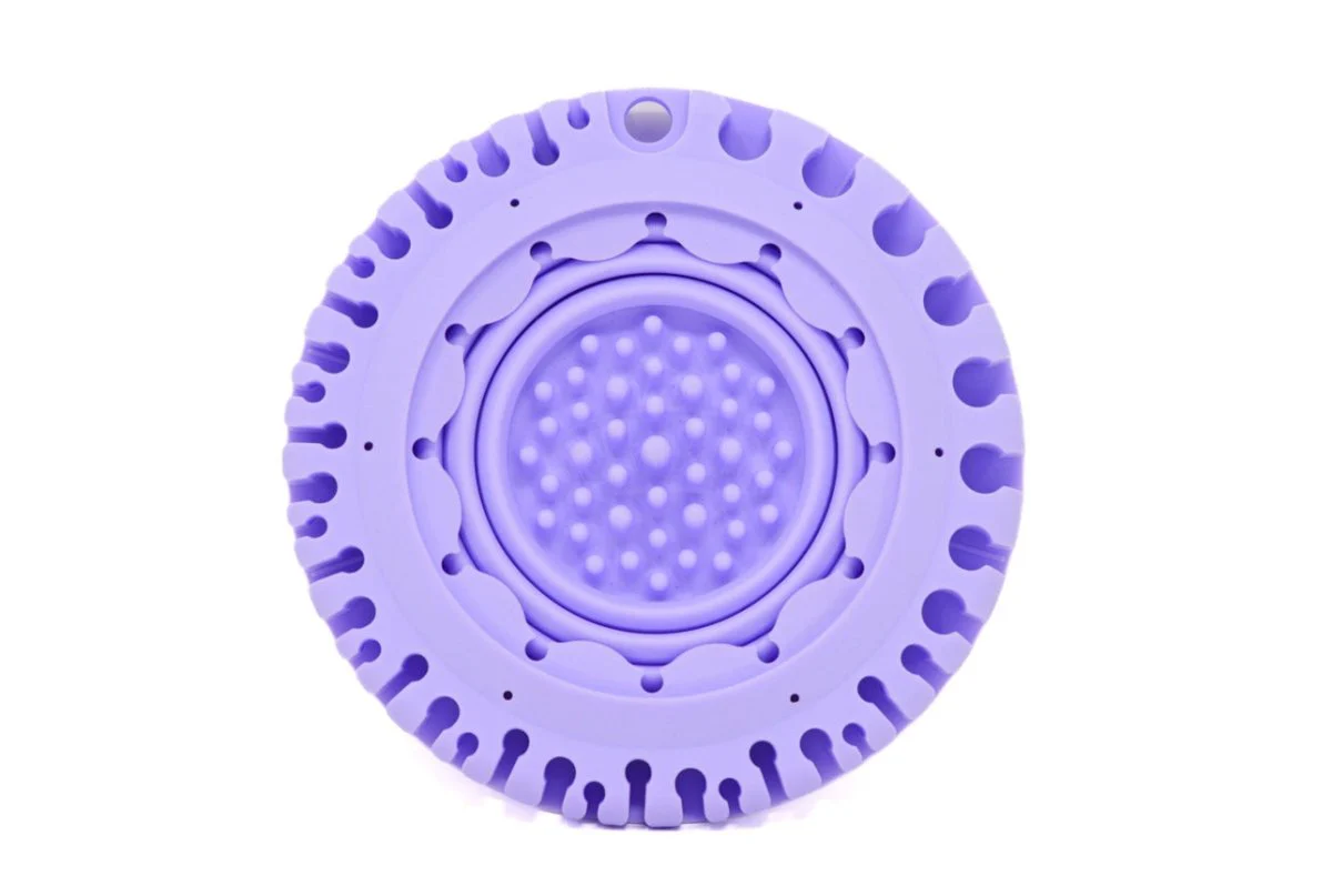 Paint Puck - Purple Collapsibowl - Portable Pallet, Brush Cleaner and Organizer (for waterbased paints)