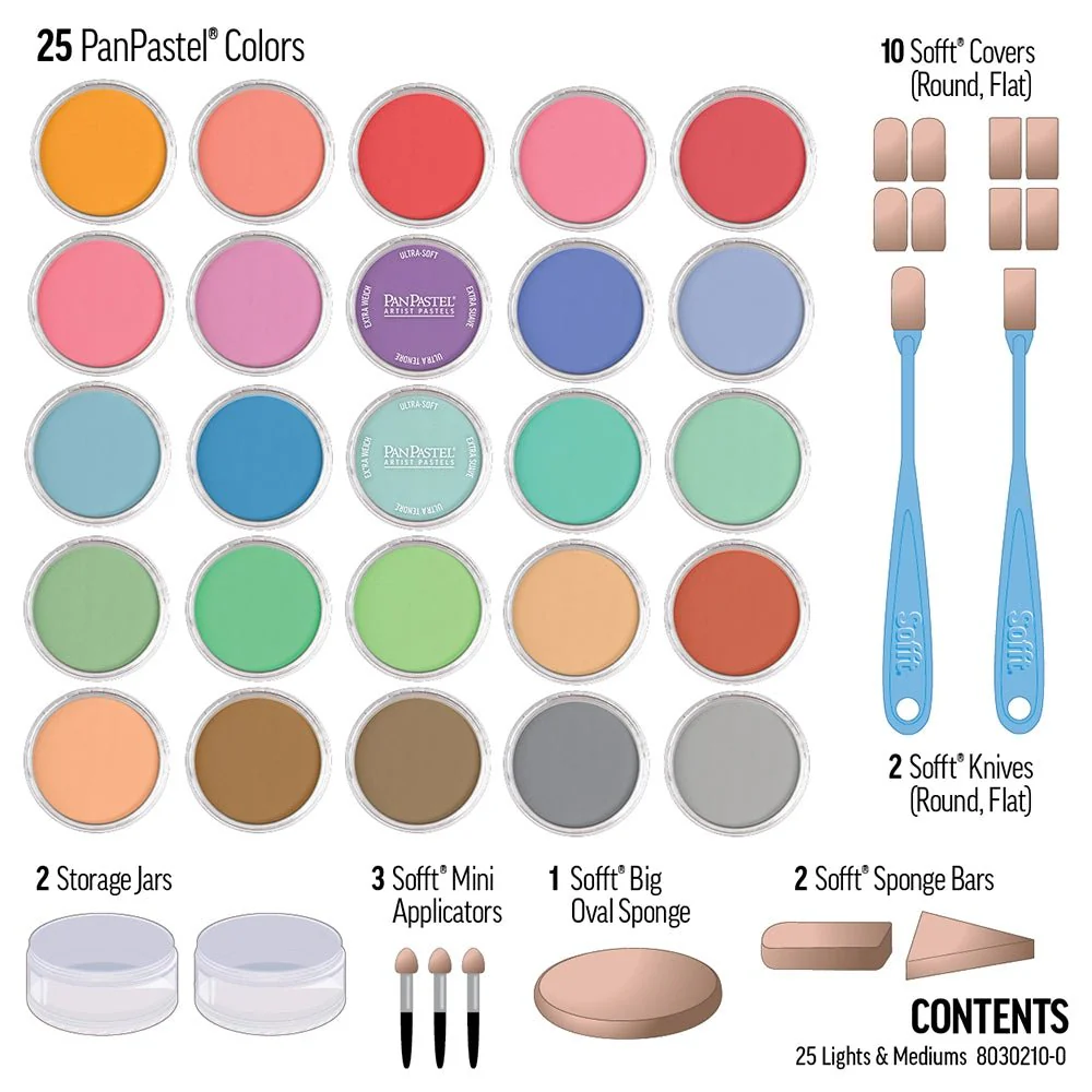 PanPastel Set - 25 Light and Medium Colors - Image 2