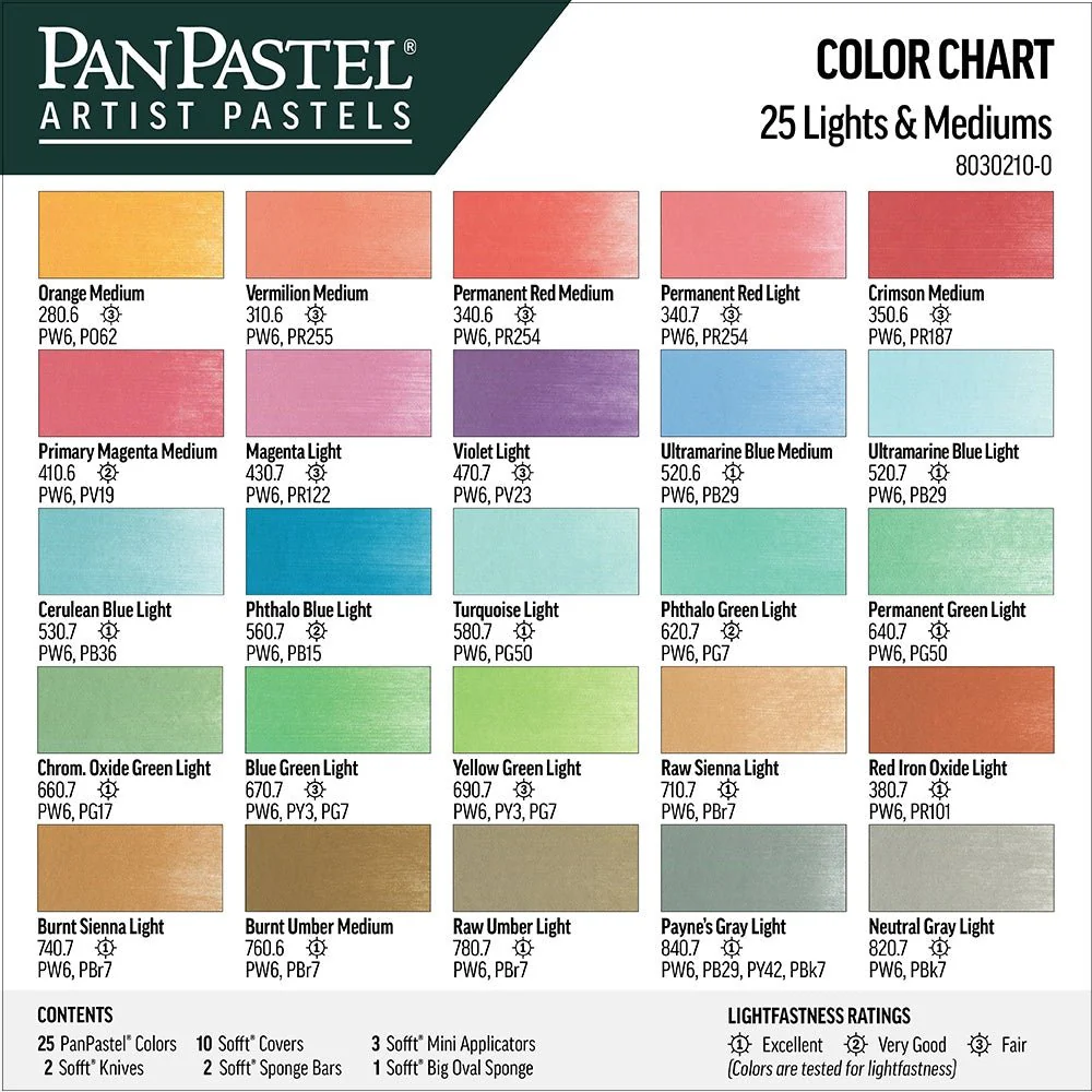 PanPastel Set - 25 Light and Medium Colors - Image 3