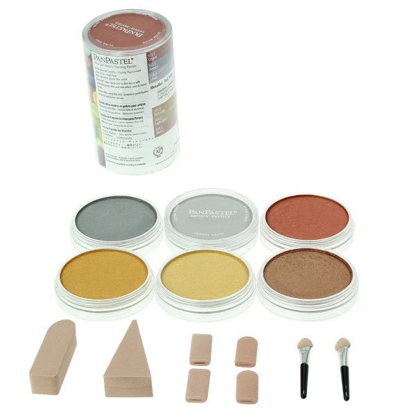 PanPastels 6 Color Set (with blending tools) - Metallics