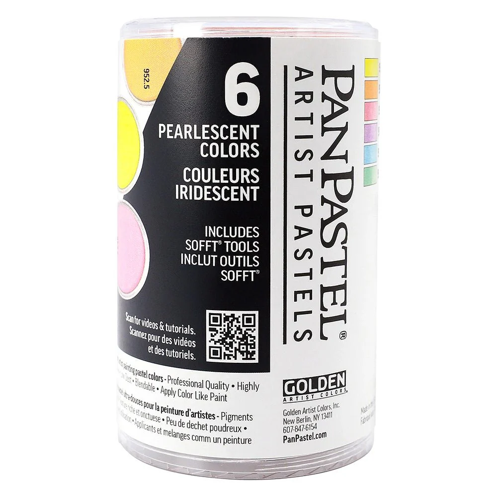 PanPastels 6 Color Set (with blending tools) - Pearlescent