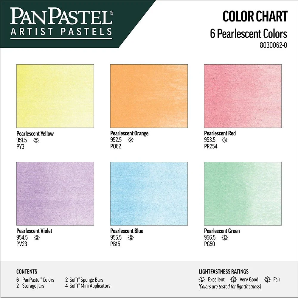 PanPastels 6 Color Set (with blending tools) - Pearlescent - Image 3