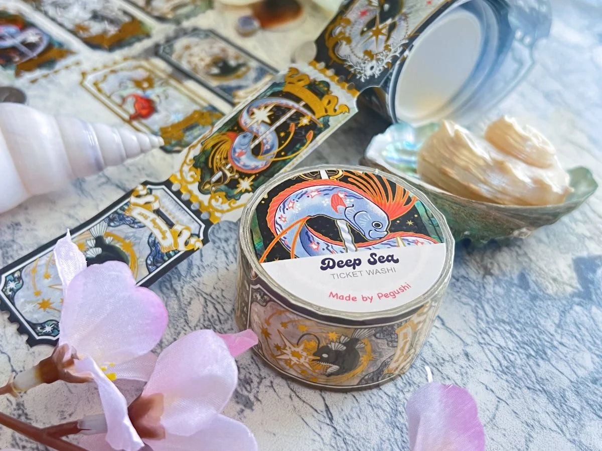 Pegushi - GOLD FOIL Deep Sea Ticket Washi Tape - Image 3