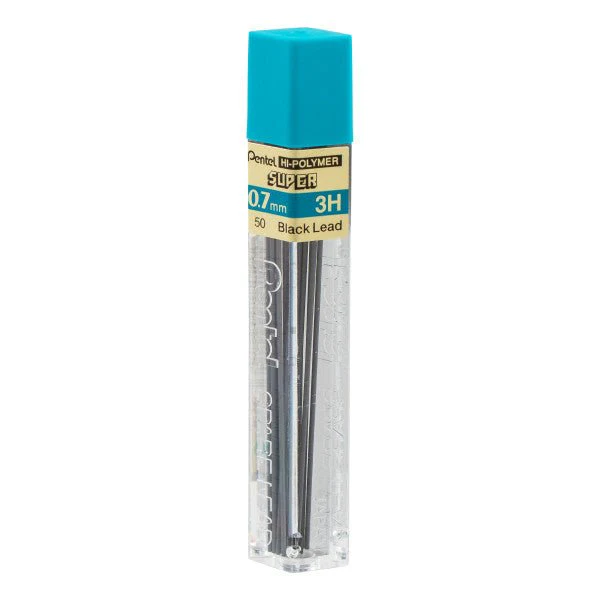 Pentel Super Hi-Polymer Lead Refill (0.7mm) - 3H - 12 Leads