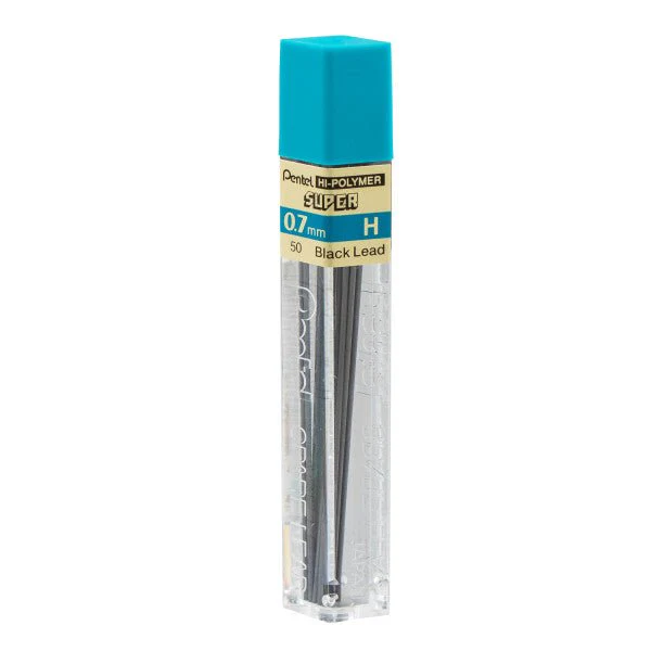 Pentel Super Hi-Polymer Lead Refill (0.7mm) Medium, H, 12 pcs/Tube