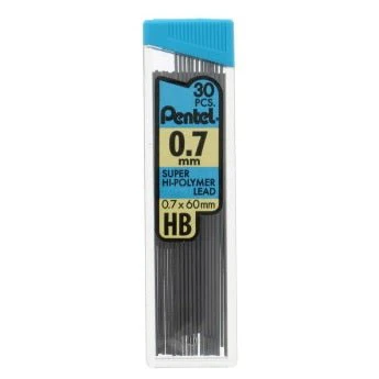 Pentel Super Hi-Polymer Lead Refill (0.7mm) Medium, HB, 30 pcs/Tube